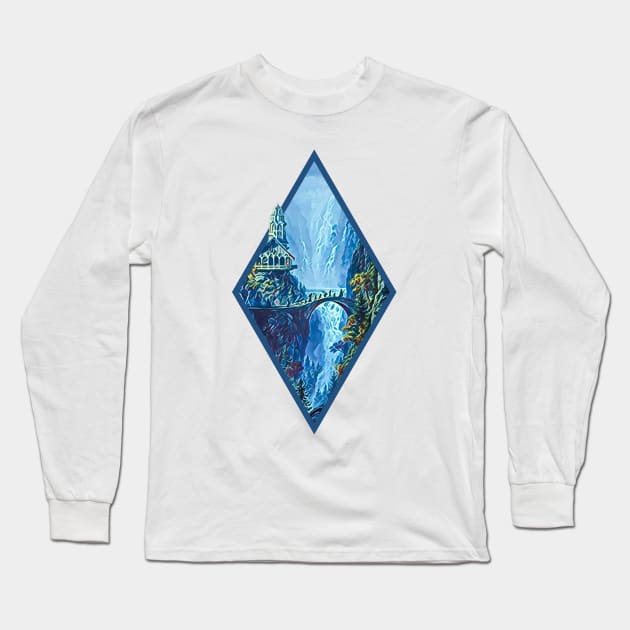 The Fellowship Departs - Digital Art - Diamond Frame - White - Fantasy Long Sleeve T-Shirt by Fenay-Designs